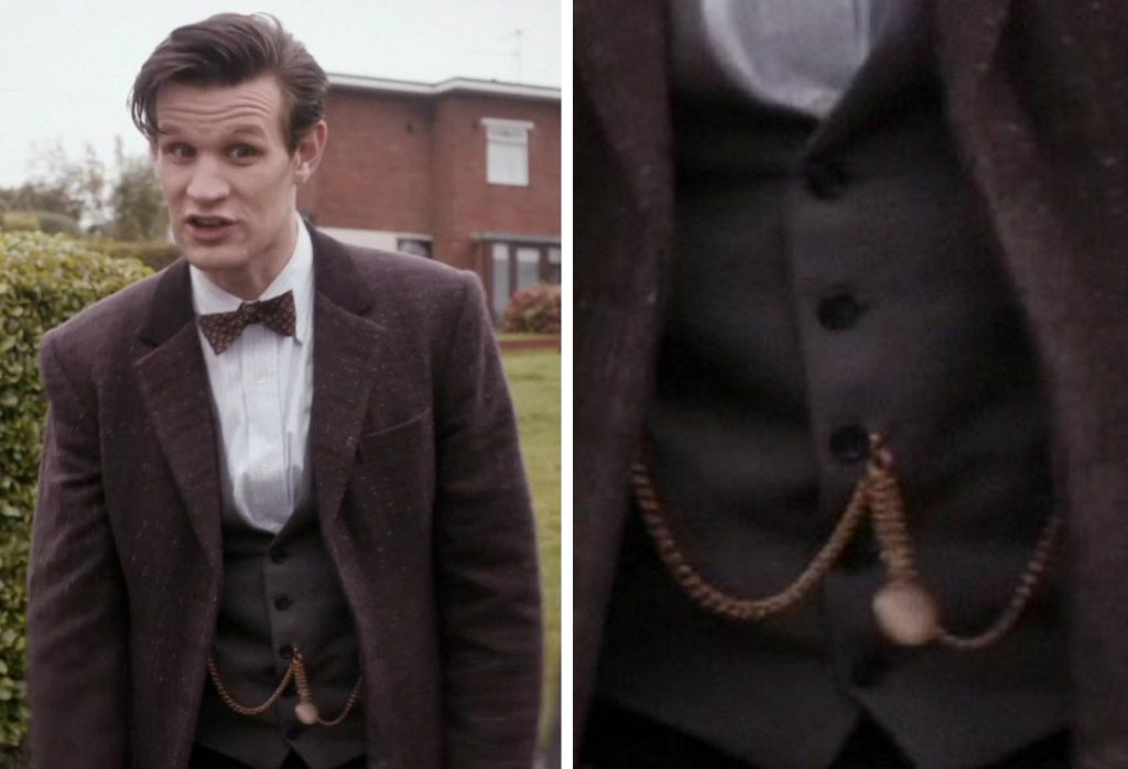 Eleventh Doctor Scales Waistcoat Analysis Buttons Doctor Who