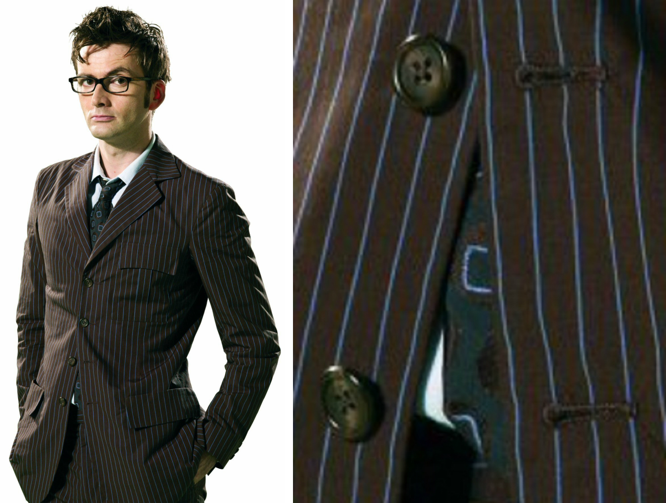 10th Doctor brown suit buttons