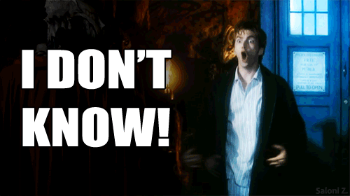 10th Doctor I don't know GIF