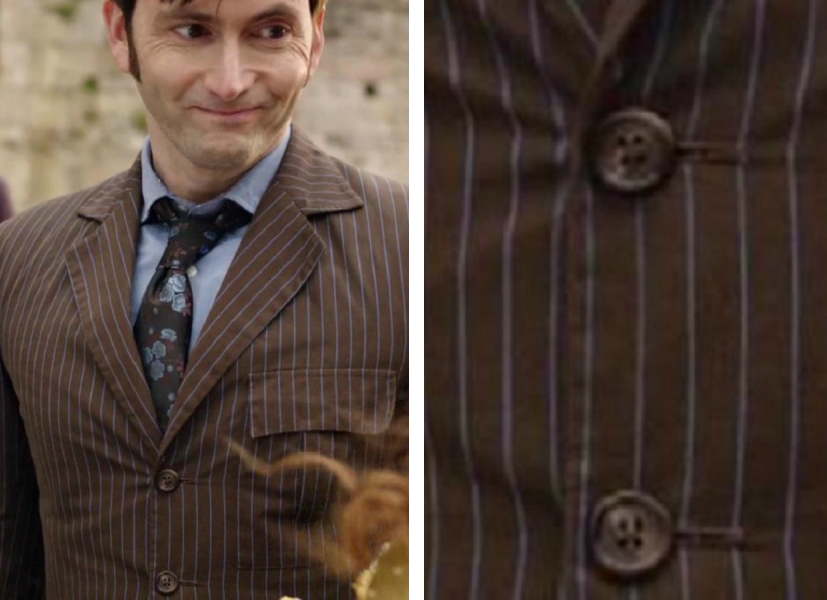 10th Doctor brown suit buttons
