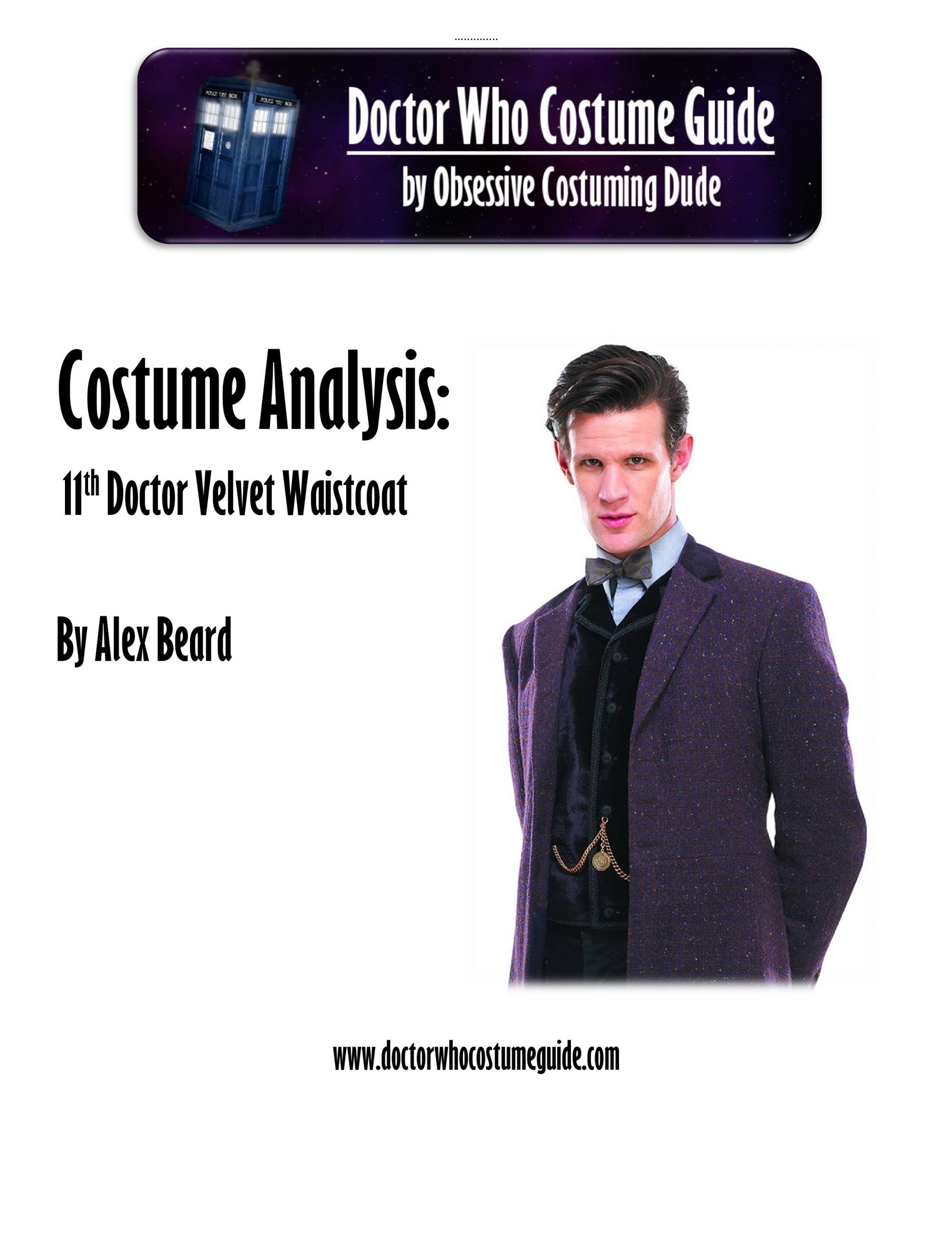 11th Doctor velvet waistcoat - costume analysis (Obsessive Costuming Dude)