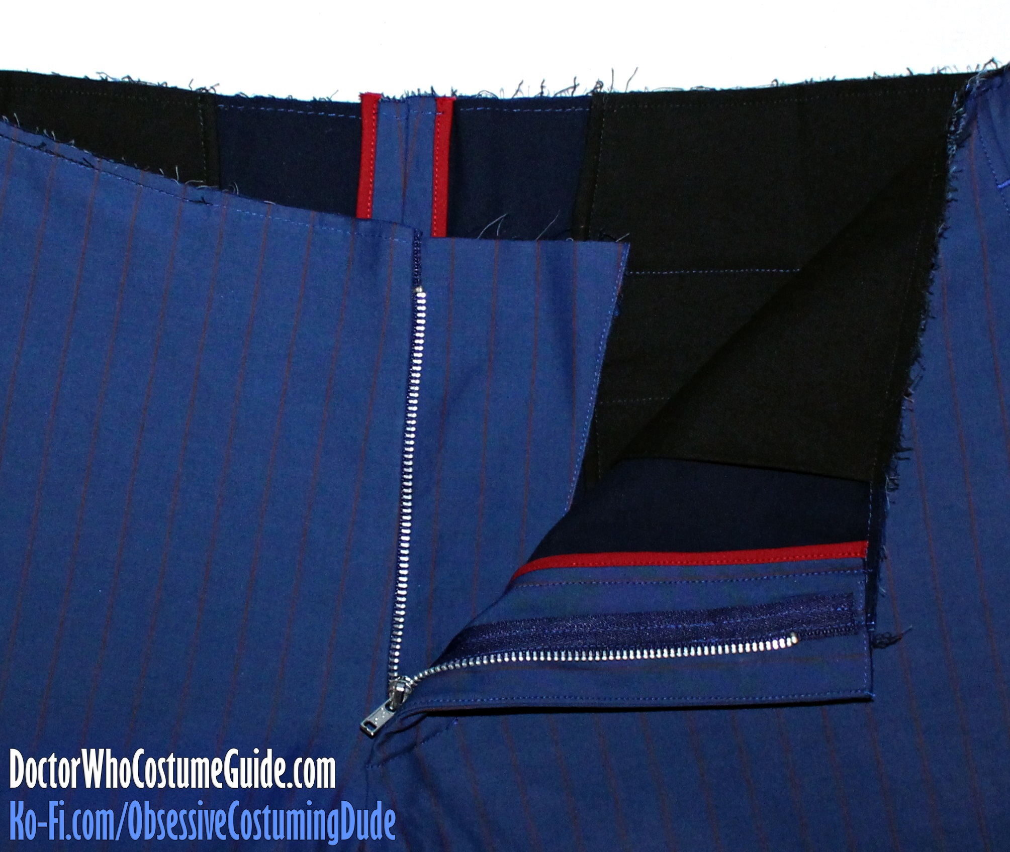 Tenth Doctor Blue Suit Tutorial - Trousers Zipper Fly - Doctor Who Costume  Guide