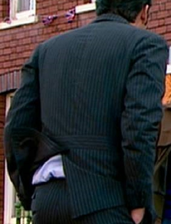 10th Doctor brown suit jacket back