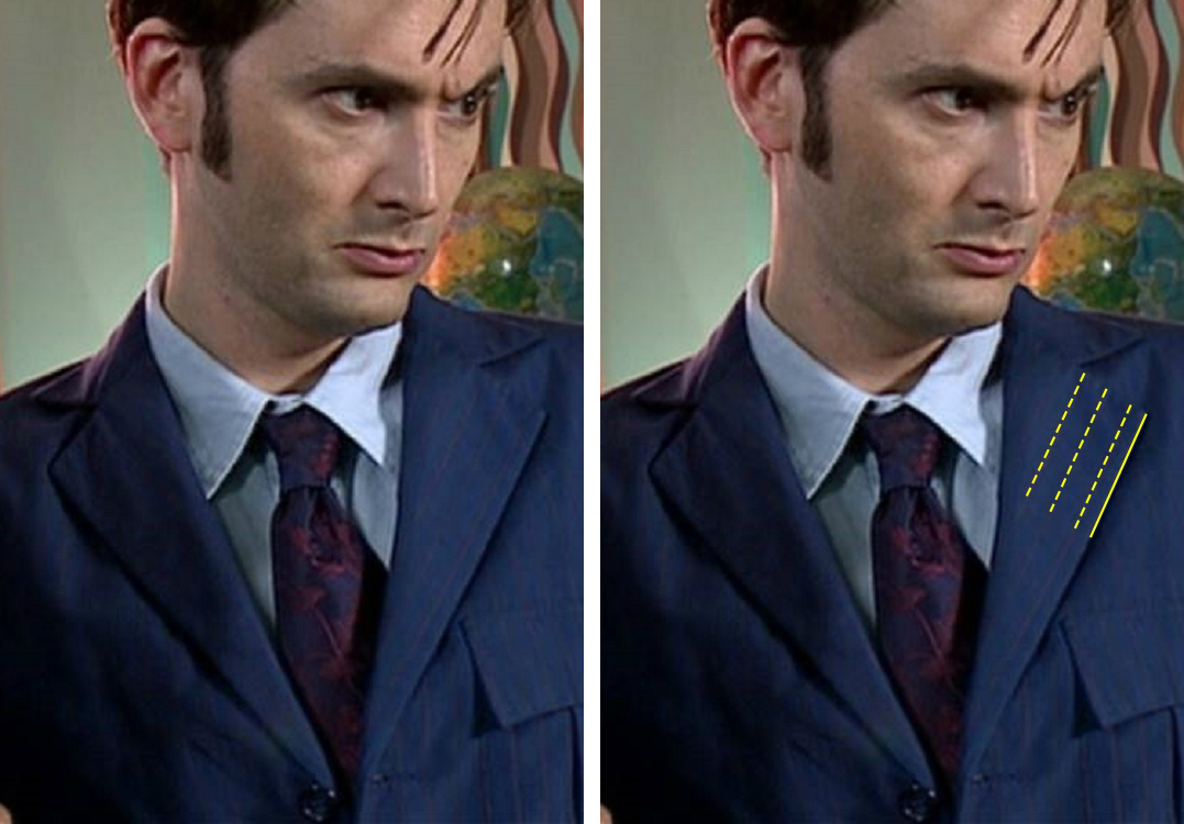 10th Doctor blue suit lapels