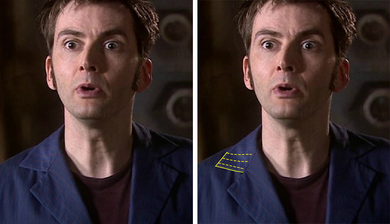 10th Doctor blue suit collar