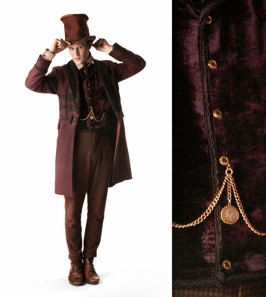 11th Doctor velvet waistcoat buttons