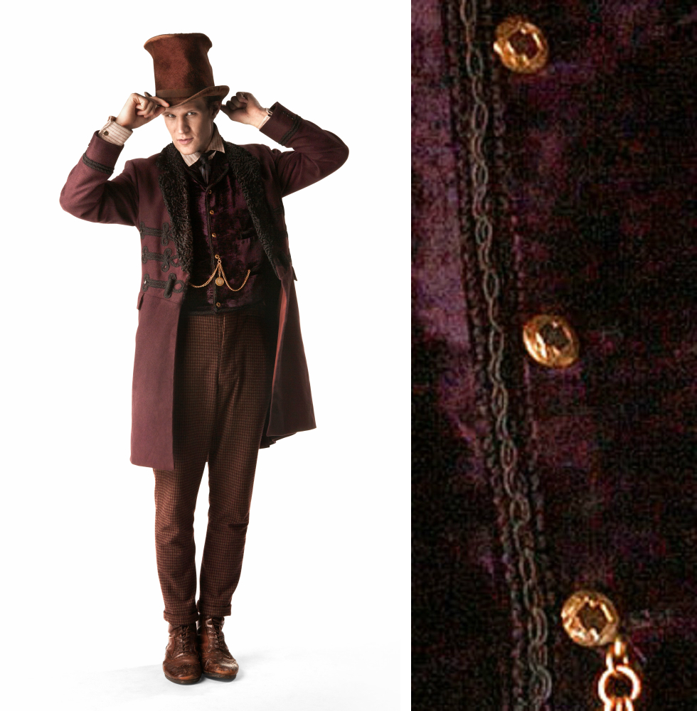 11th Doctor velvet waistcoat buttons