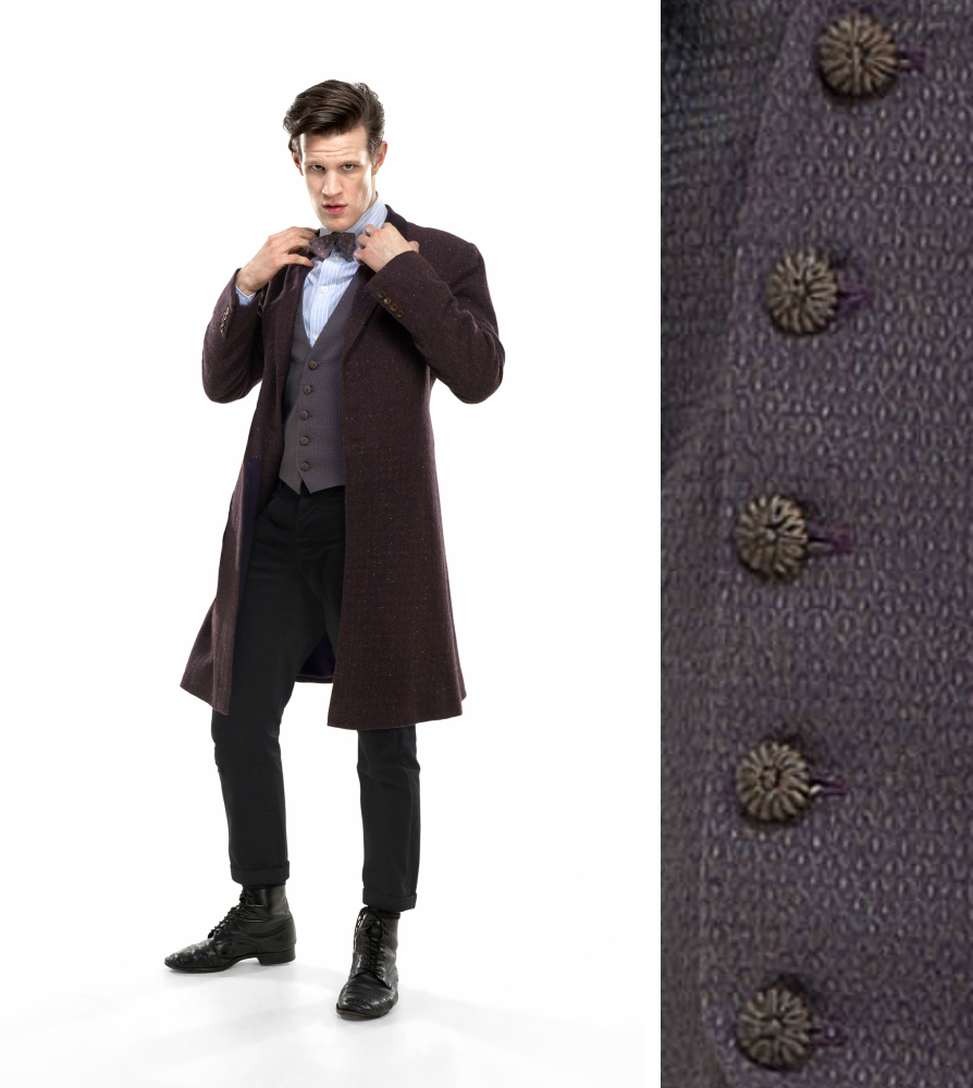 11th Doctor "scales" waistcoat buttons