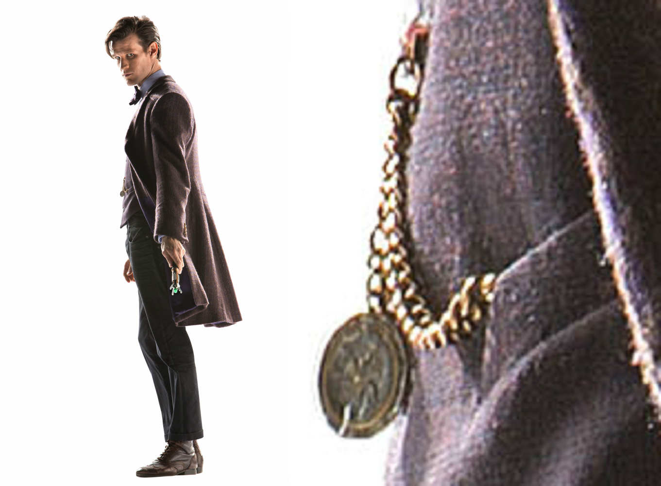 11th Doctor "anniversary" waistcoat fob chain