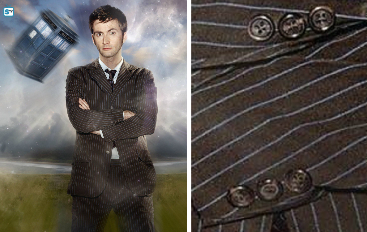 10th Doctor brown suit sleeve buttons