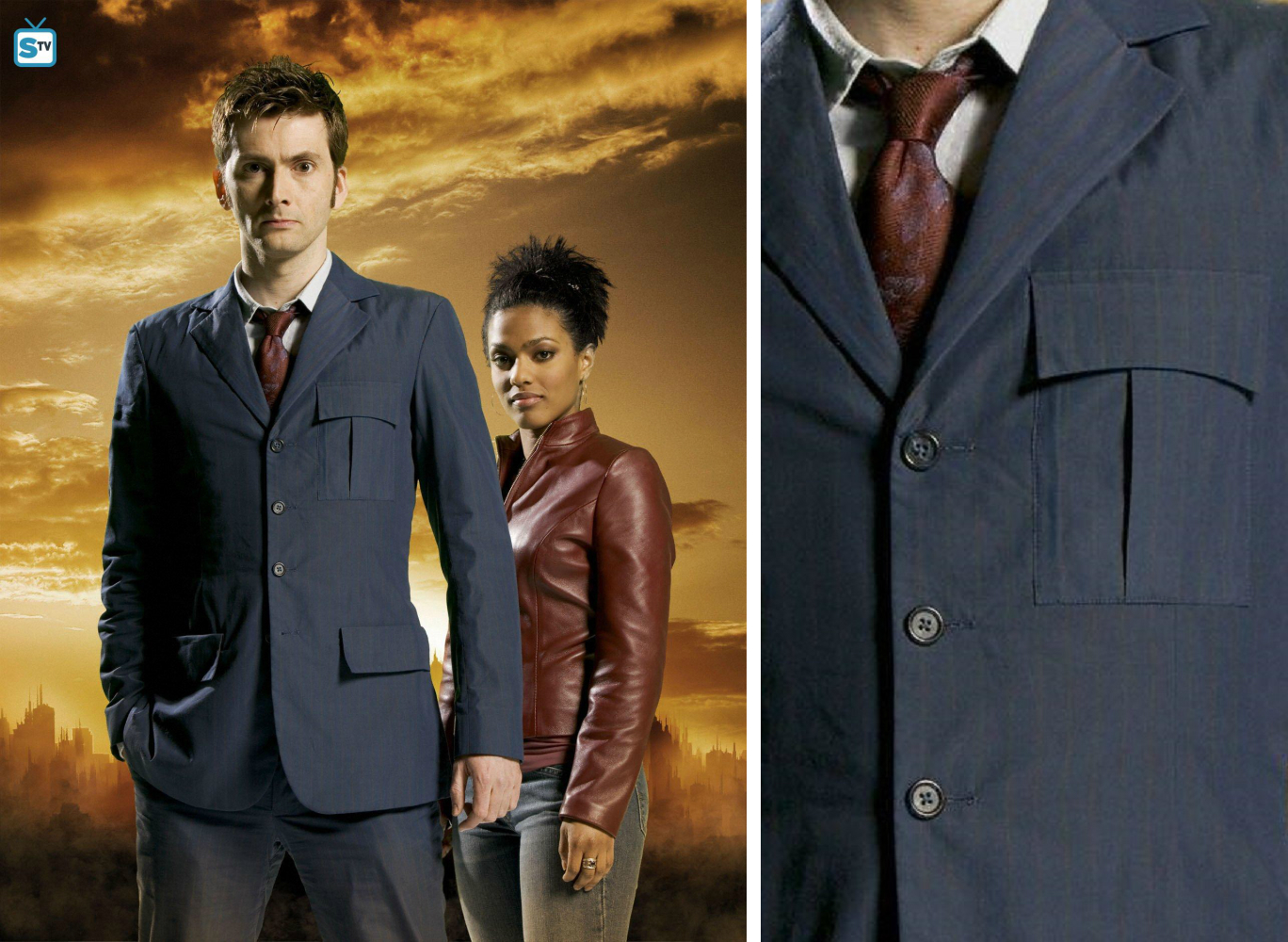 10th Doctor blue suit fabric