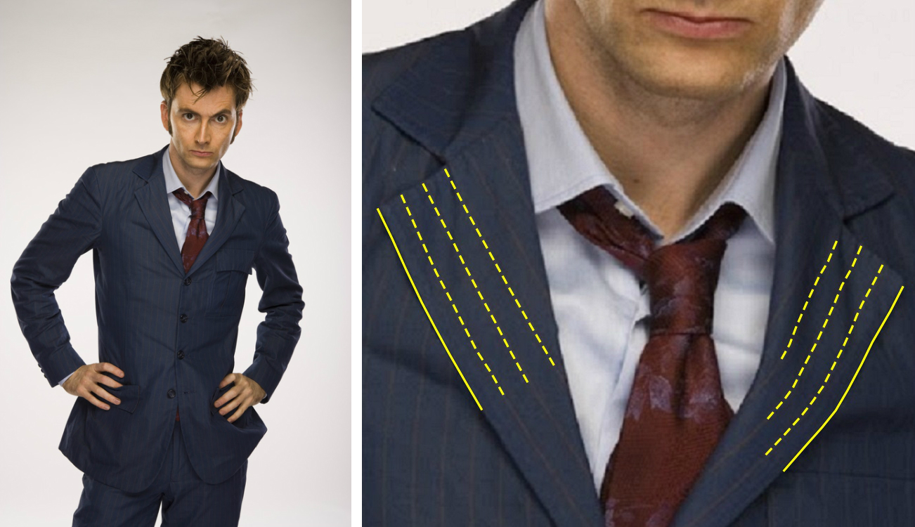 10th Doctor blue suit lapels