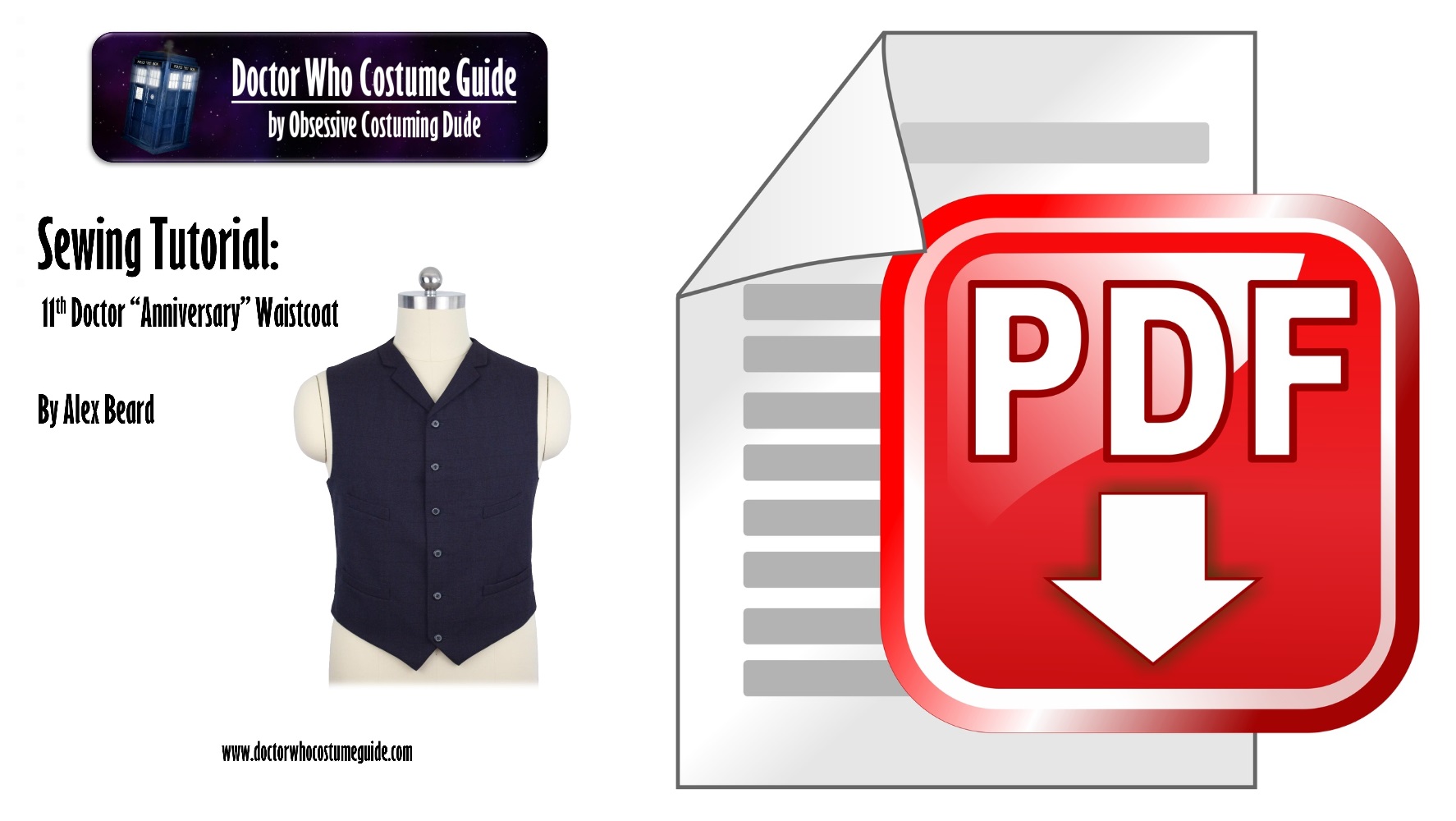 11th Doctor "anniversary" waistcoat sewing tutorial - Doctor Who Costume Guide