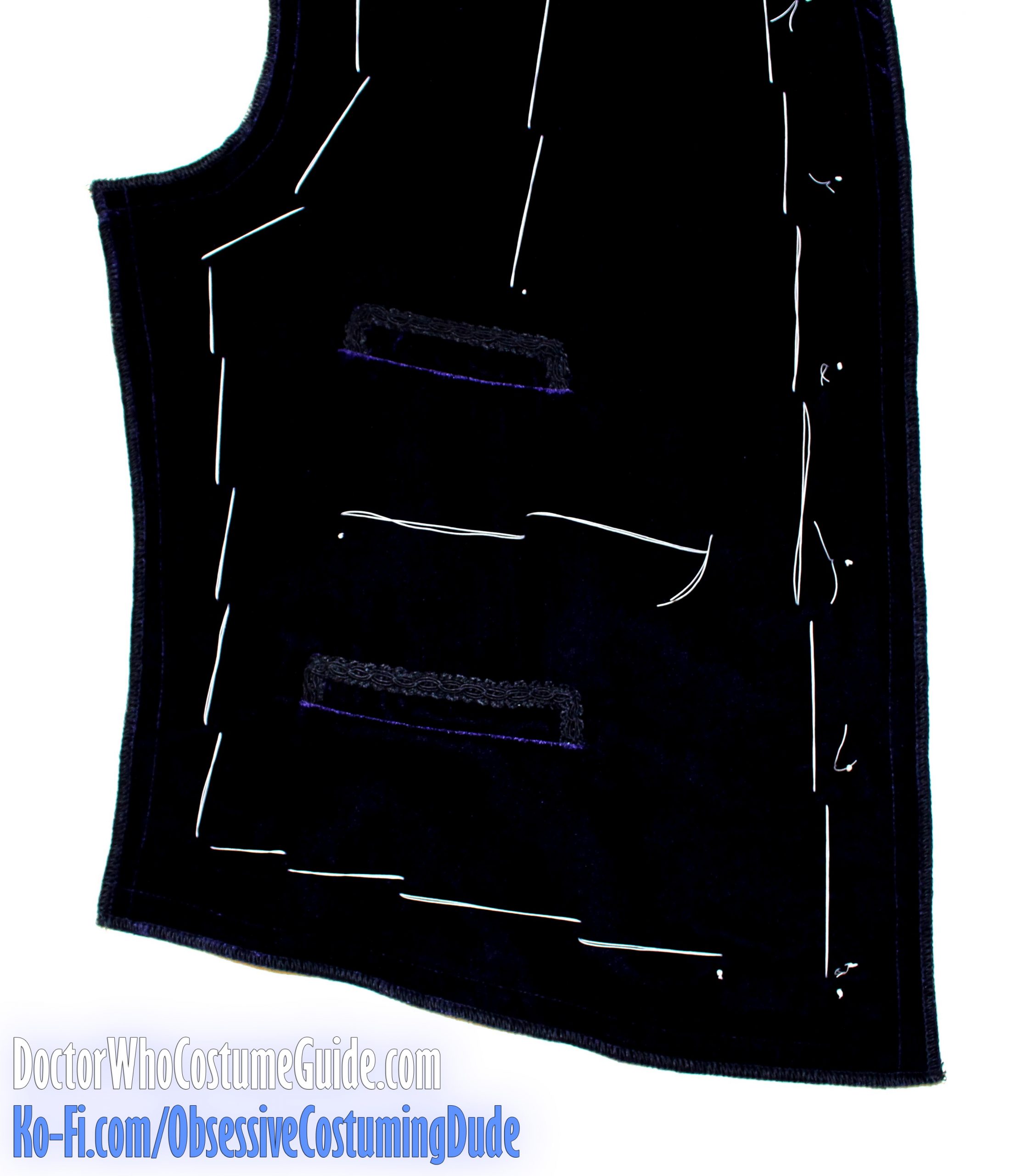 11th Doctor velvet waistcoat sewing tutorial - Doctor Who Costume Guide